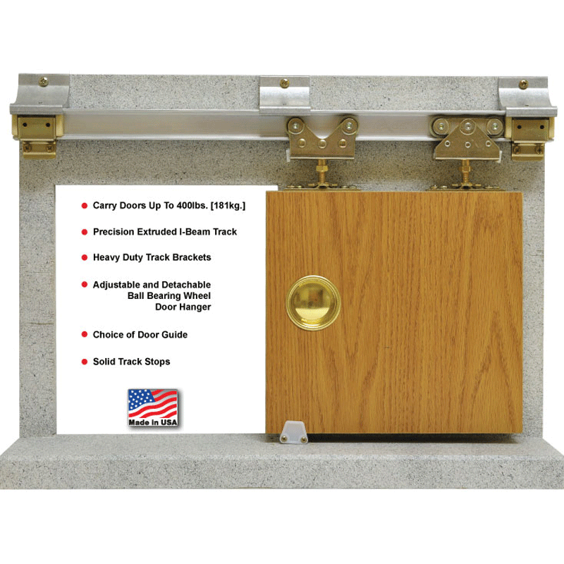 Wall Mount Sliding Door Hardware For Heavy Duty Doors
