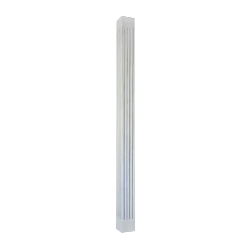 Fiberglass Fluted Square Column Shaft Only