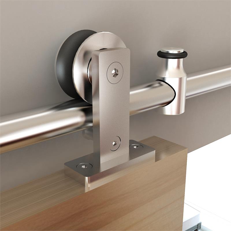 Stainless Steel Wall Sliding Barn Door Hardware Set