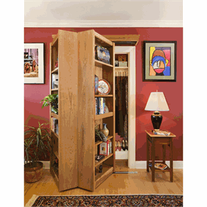 install hidden bookcase door over carpet